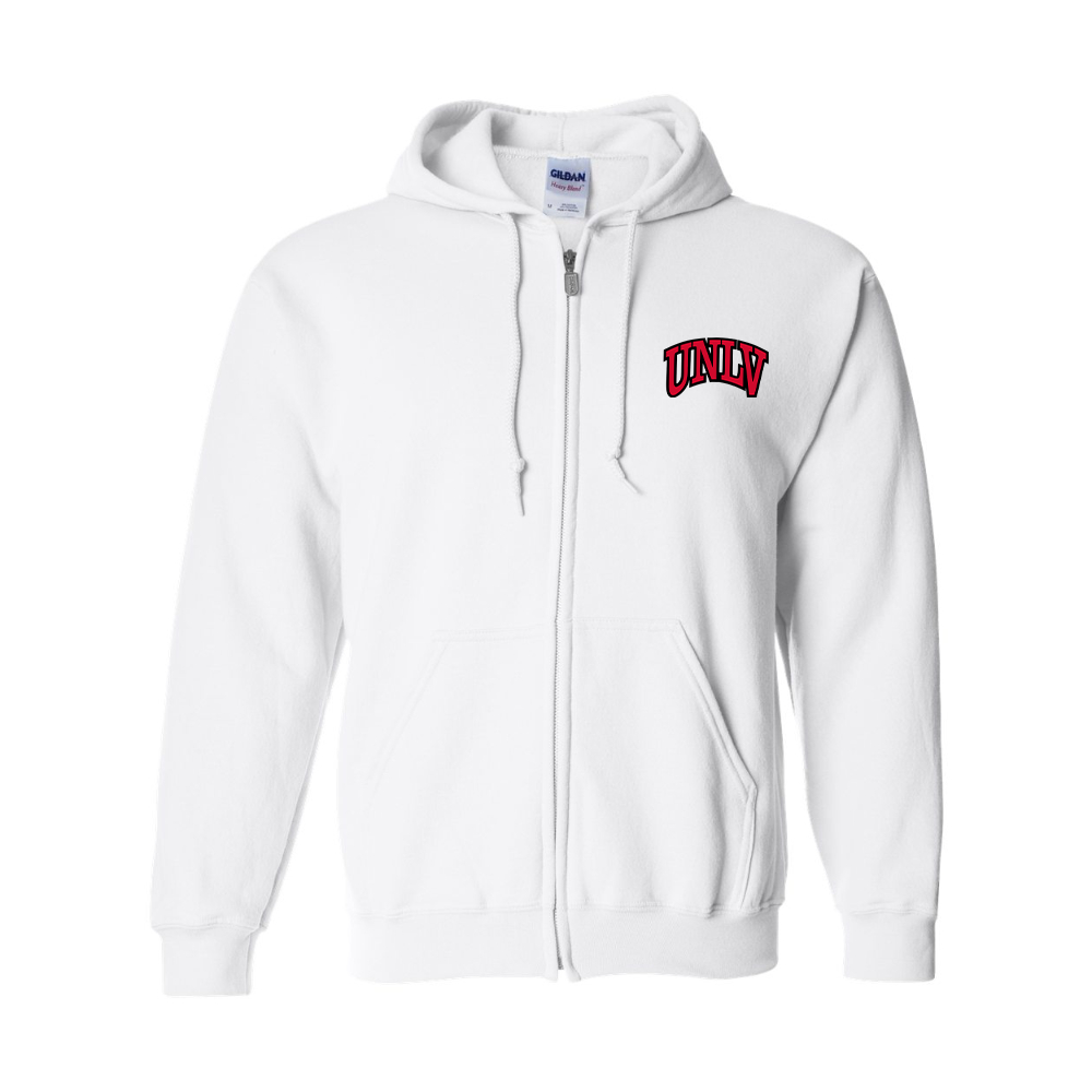 Men's UNLV Rebels Gildan  Heavy Blend Full Zip Hooded Sweatshirt